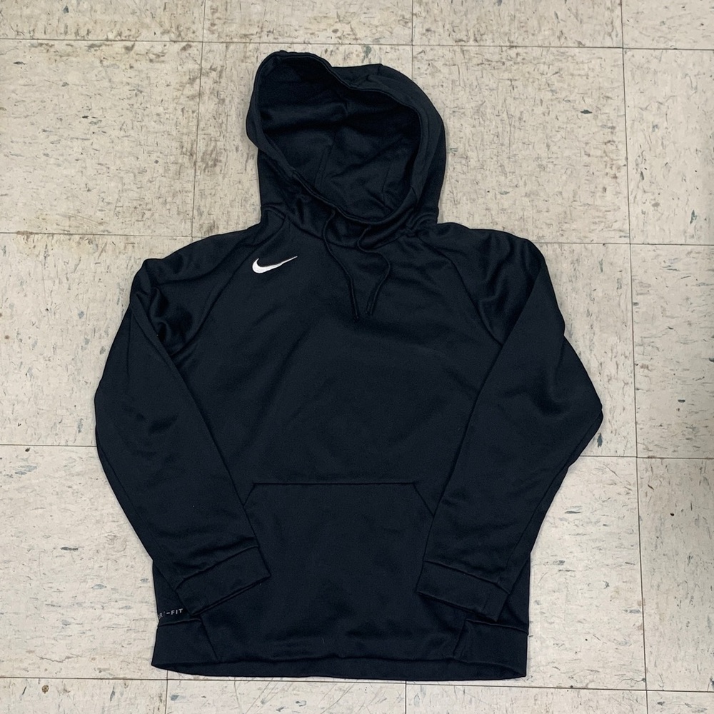 Nike Black Hoodie with White Swoosh